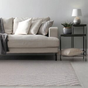 muse grey linear rug
