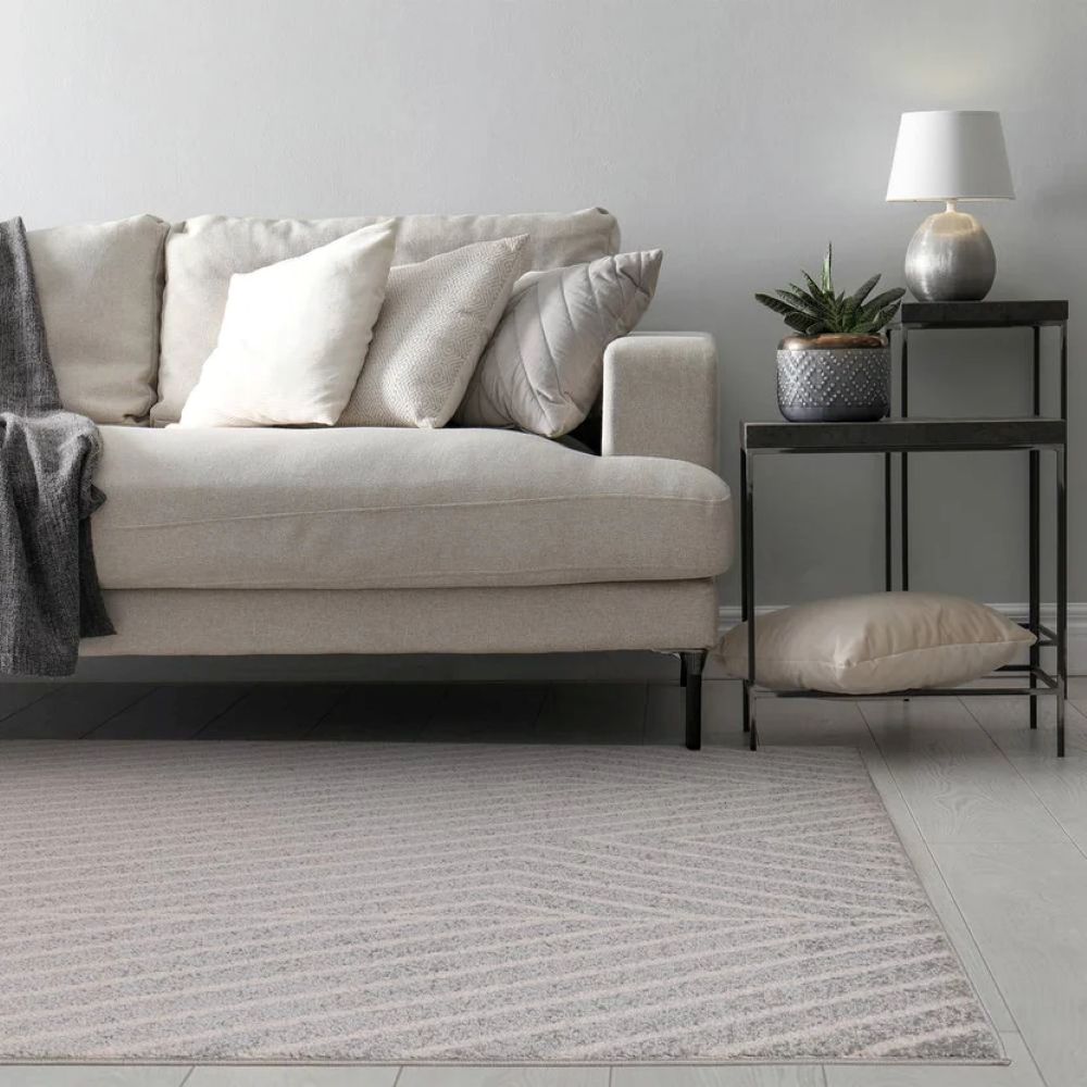 muse grey linear rug
