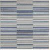 blue stripe rug