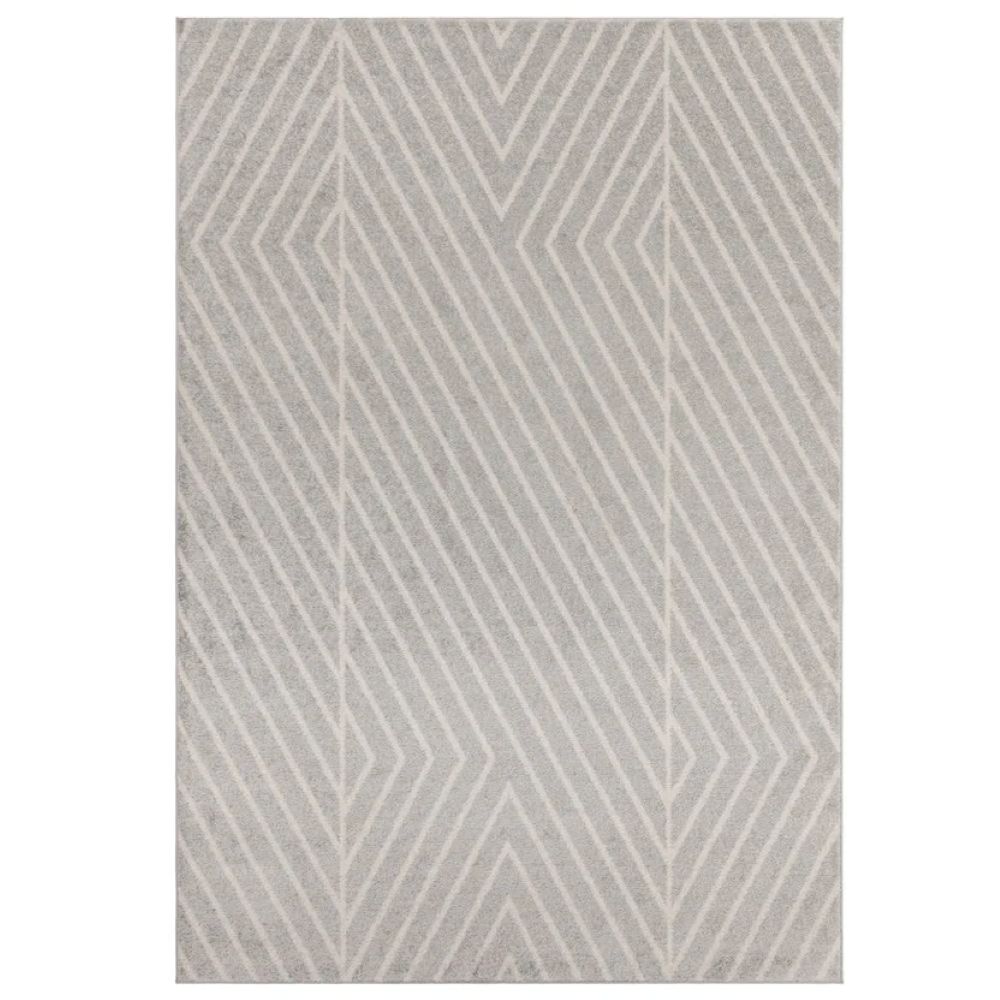muse grey linear rug