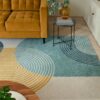 muse blue retro rug 120x170cm mu15
