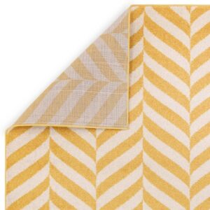 muse yellow chevron rug 120x170cm mu08