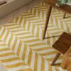 muse yellow chevron rug 120x170cm mu08