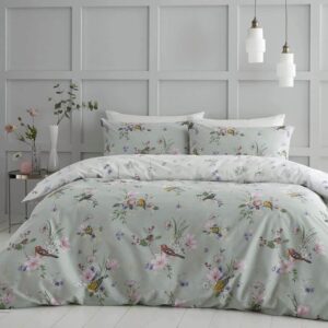 lansfield songbird sage king duvet set