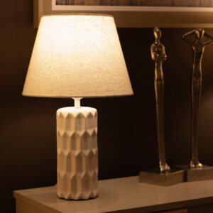 isla table white ceramic table lamp 41x25cm
