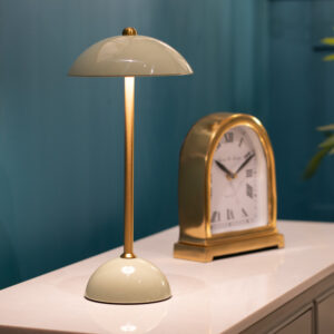 apollo usb rechargeable table lamp olive green