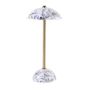 apollo usb rechargeable lamp floral white 32x15cm