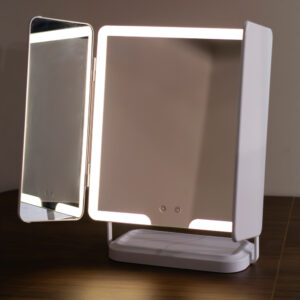 hollywood rechargeable folding mirror 44x36cm