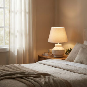 sloane white table lamp h36cm