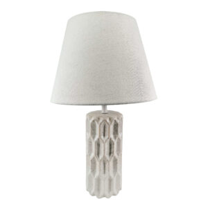 sloane white ceramic cylinder lamp h41cm