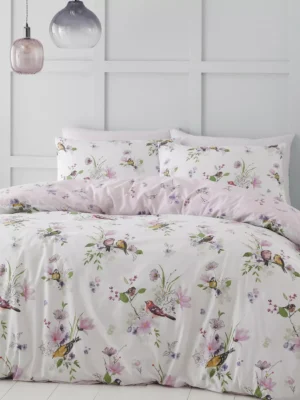 Songbird Pink Single Duvet Set