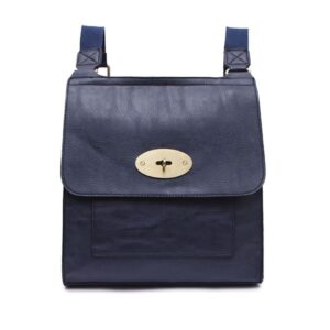 navy satchel style crossbody 26x25x8cm
