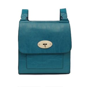 teal satchel style crossbody 25x26c8cm