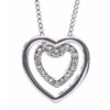 silver heart intertwined pendant