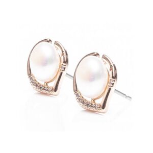 rosegold mother of pearl earrings