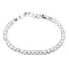 silver tennis diamond bracelet