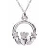 silver claddagh pendant