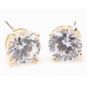 gold large stone earrings