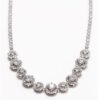silver diamond cluster pendant