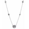 yellow gold circular round cut diamond pendant
