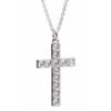 silver diamond cross