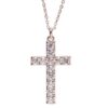 newgrange rosegold diamond cross