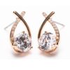 gold cross diamond earrings pair