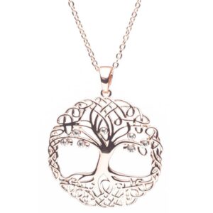 rosegold large tree of life pendant