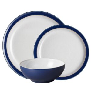 denby elements tableware set 12 piece dark blue