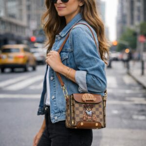 teddy crossbody khaki 17x17x10cm