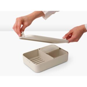 make and take bento lunch box soft beige