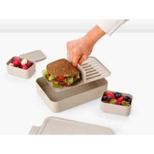 make and take bento lunch box soft beige