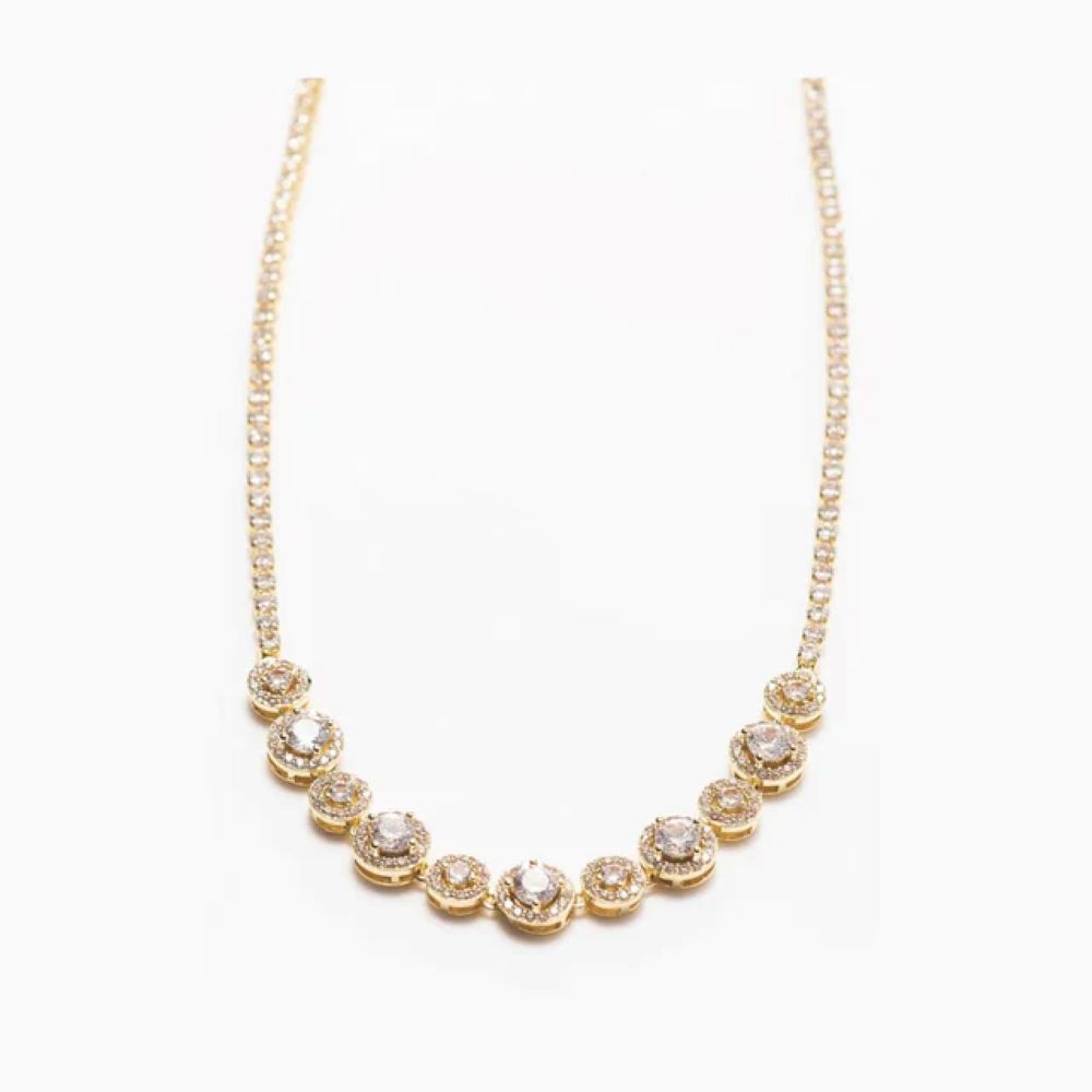 yellow gold diamond cluster pendant